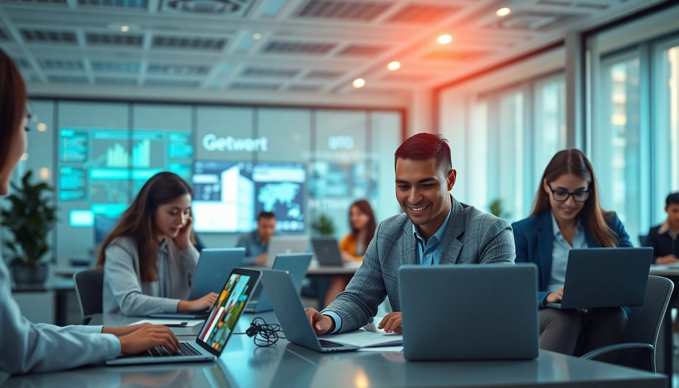 快连官网 offers seamless connectivity solutions for global internet access in a modern office setting.