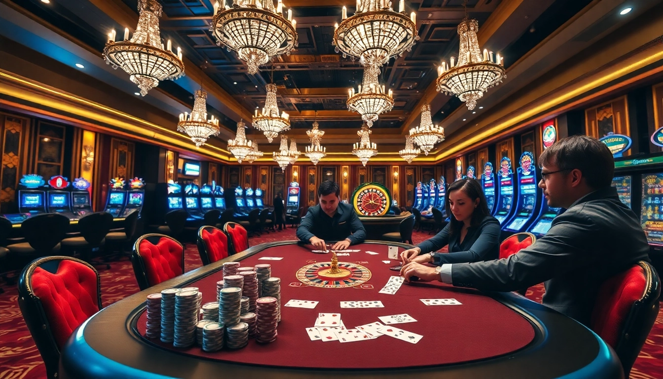 Capture the thrill of high-stakes poker at https://f8bet.dental/ featuring vibrant chips, players, and intense gameplay.