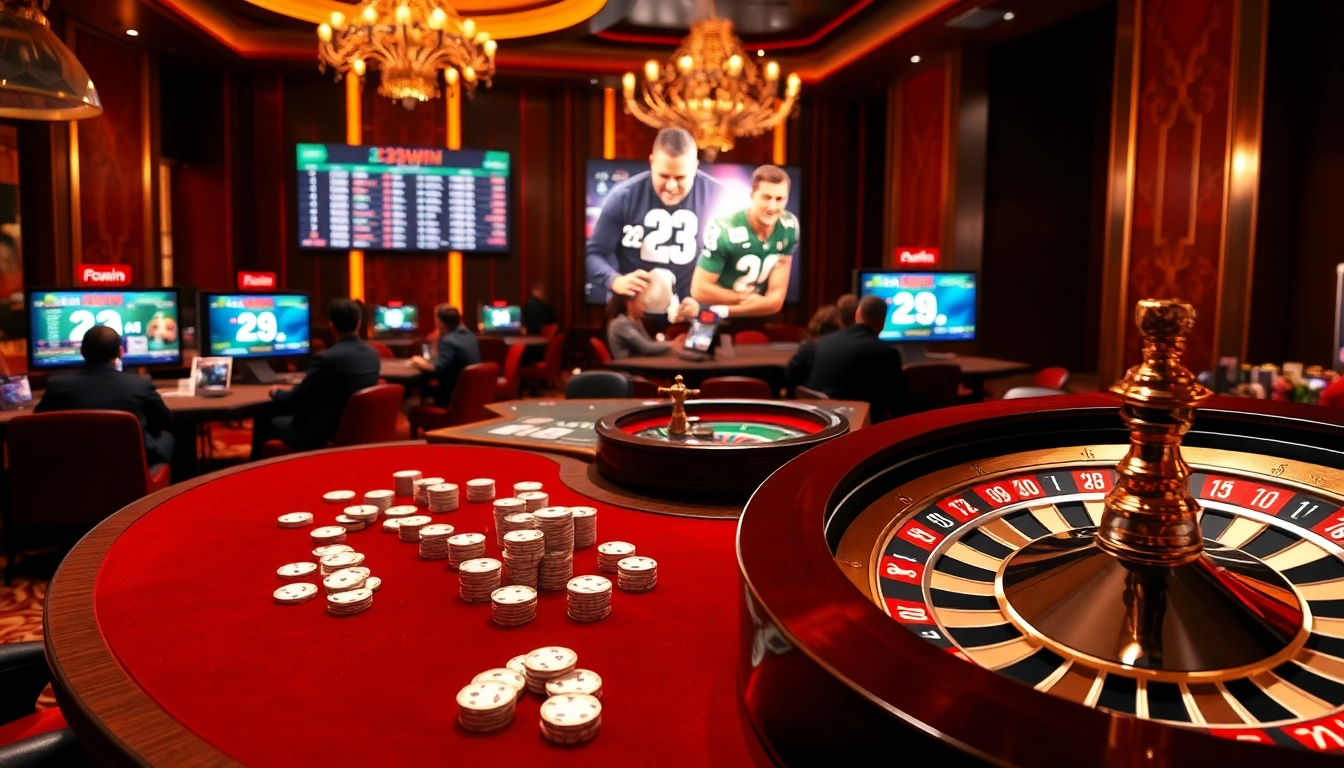 23win players enjoying blackjack at a luxurious casino table with vibrant decor.