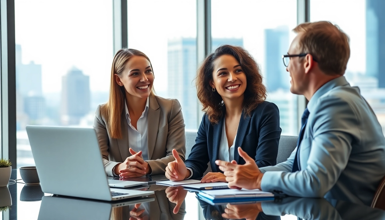 Headhunter Schweiz berät einen Bewerber in einer modernen Büroumgebung mit offener Atmosphäre.