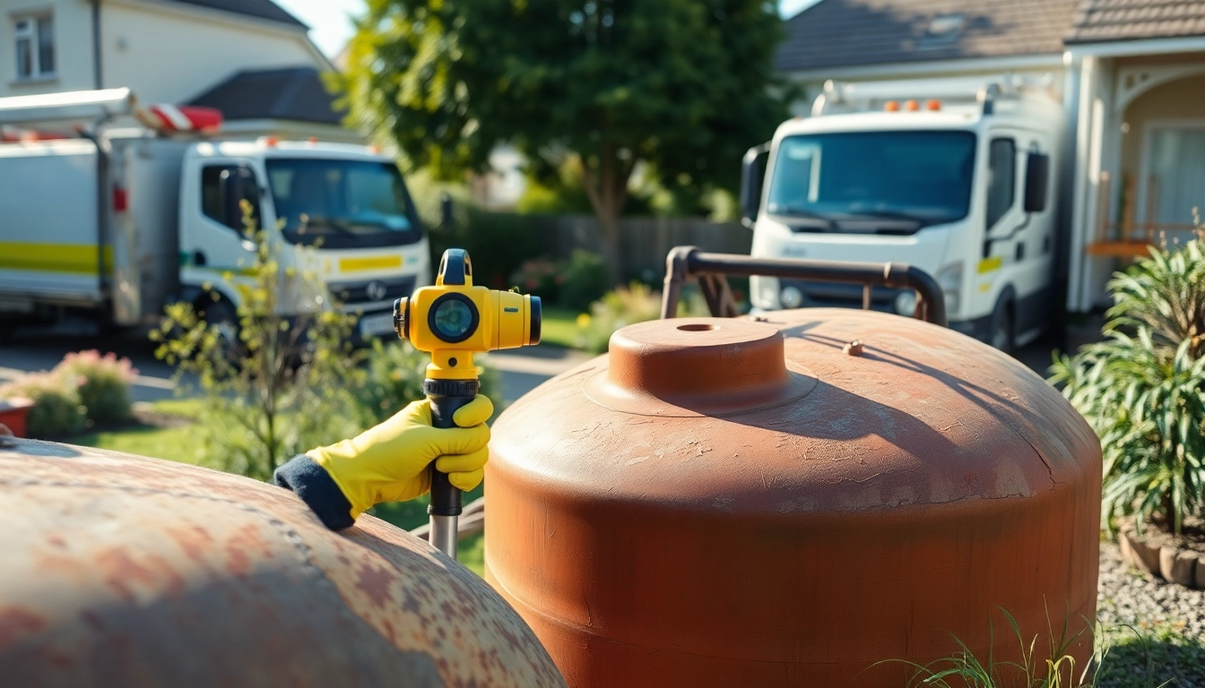 Öltankentsorgung durch Fachpersonal mit einem sicheren und professionellen Ansatz.