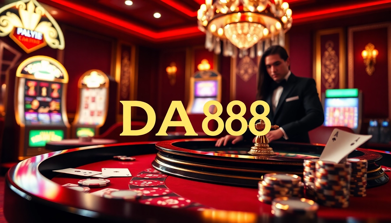 Experience the thrill of gaming at https://da88at.com/ with exciting roulette and poker scenes.