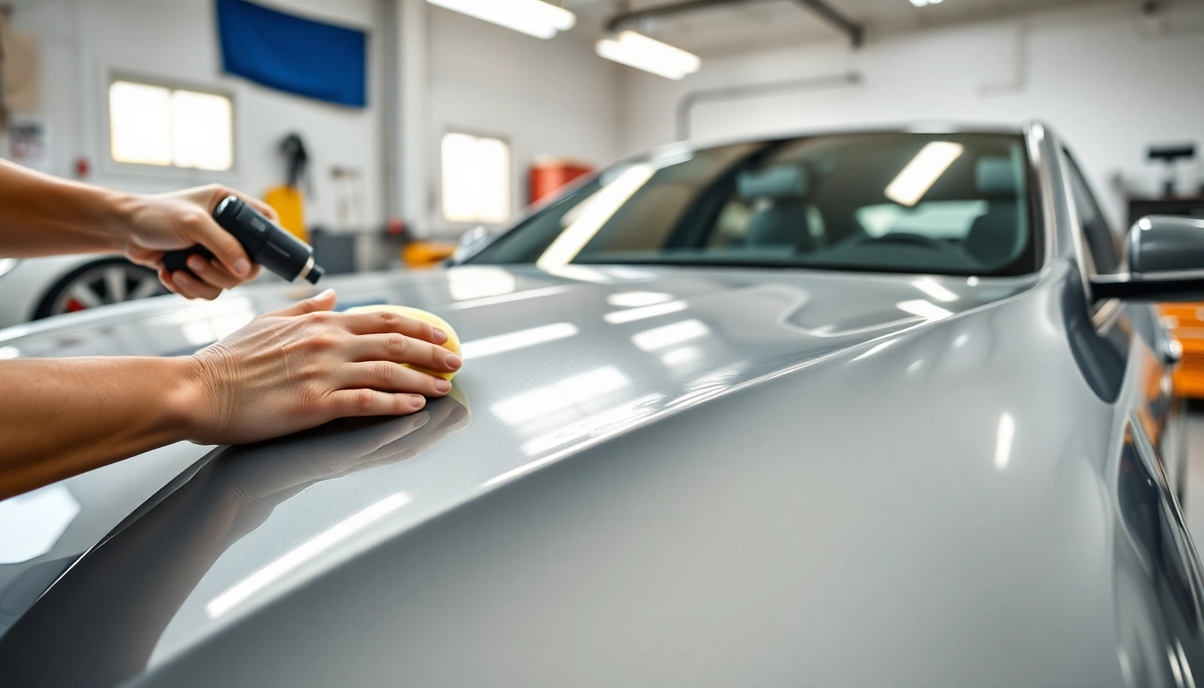 Lackveredelung Bottrop zeigt Fahrzeugdetail mit glänzender Keramikversiegelung und professioneller Handhabung.