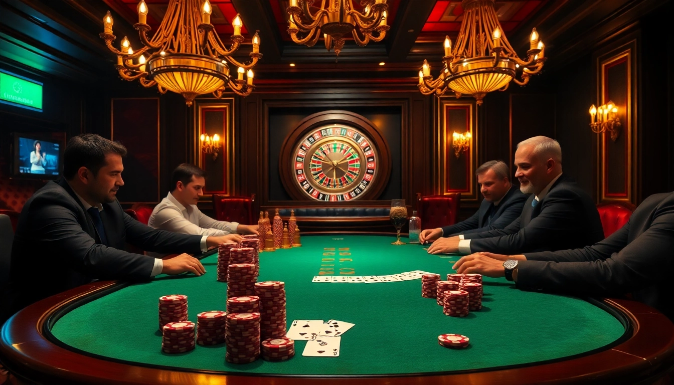 Engaged players at a luxurious poker table showcasing 888new's thrilling casino experience.