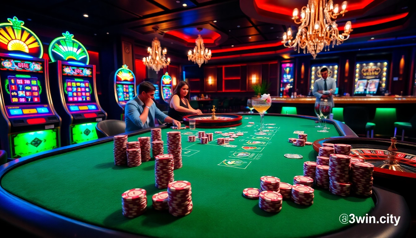 Experience excitement at https://3win.city/ with a thrilling casino poker game and vibrant slot machines.