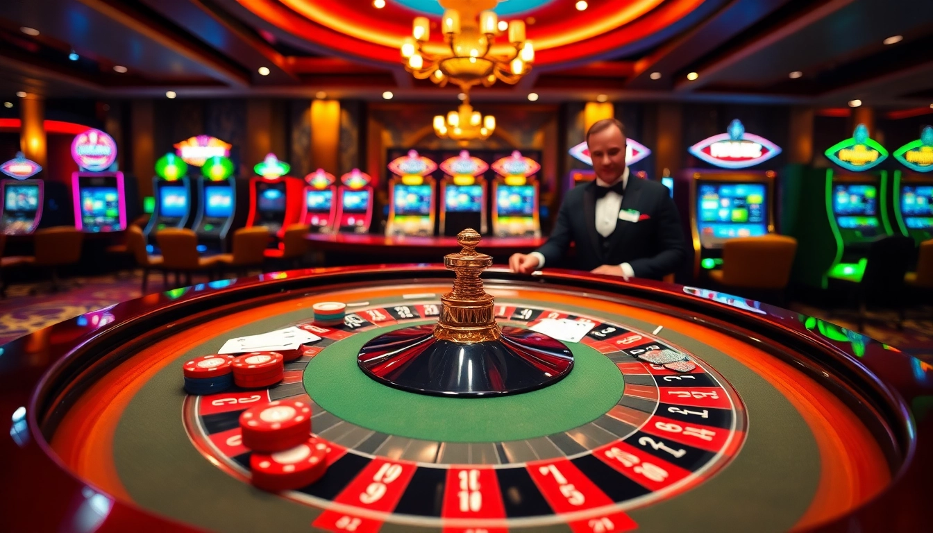 W88 casino scene showing players at a roulette table with chips and cards.