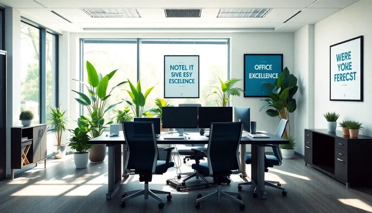 Maximize Office Excellence with an inspiring modern workspace showcasing productivity and innovation.