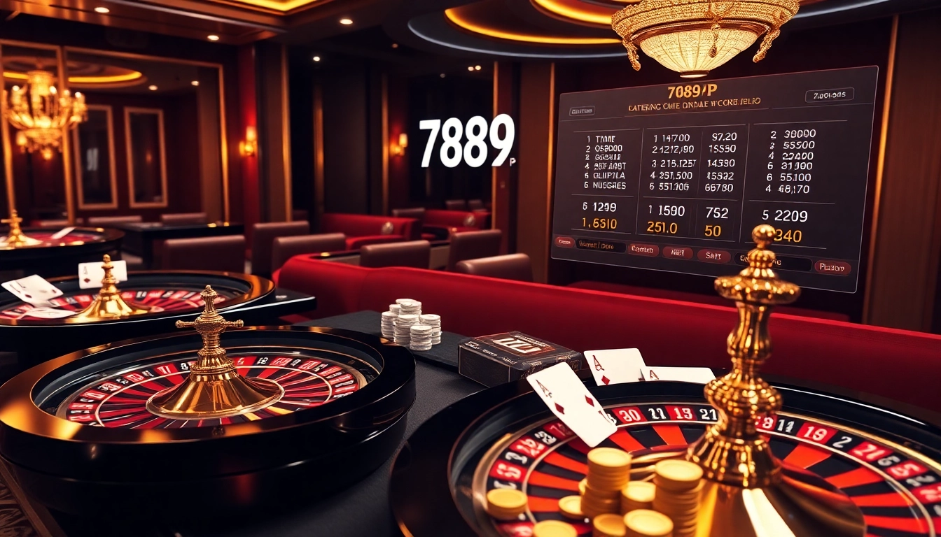 Engaging online gambling experience at 789P with vibrant casino elements and elegant design.