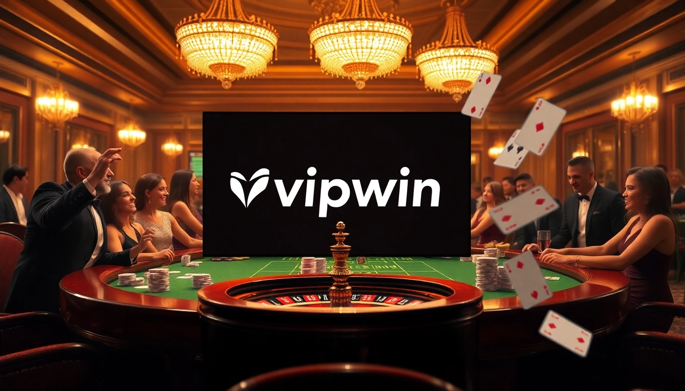 Experience the thrill with vipwin at an upscale casino table filled with high-stakes poker action.