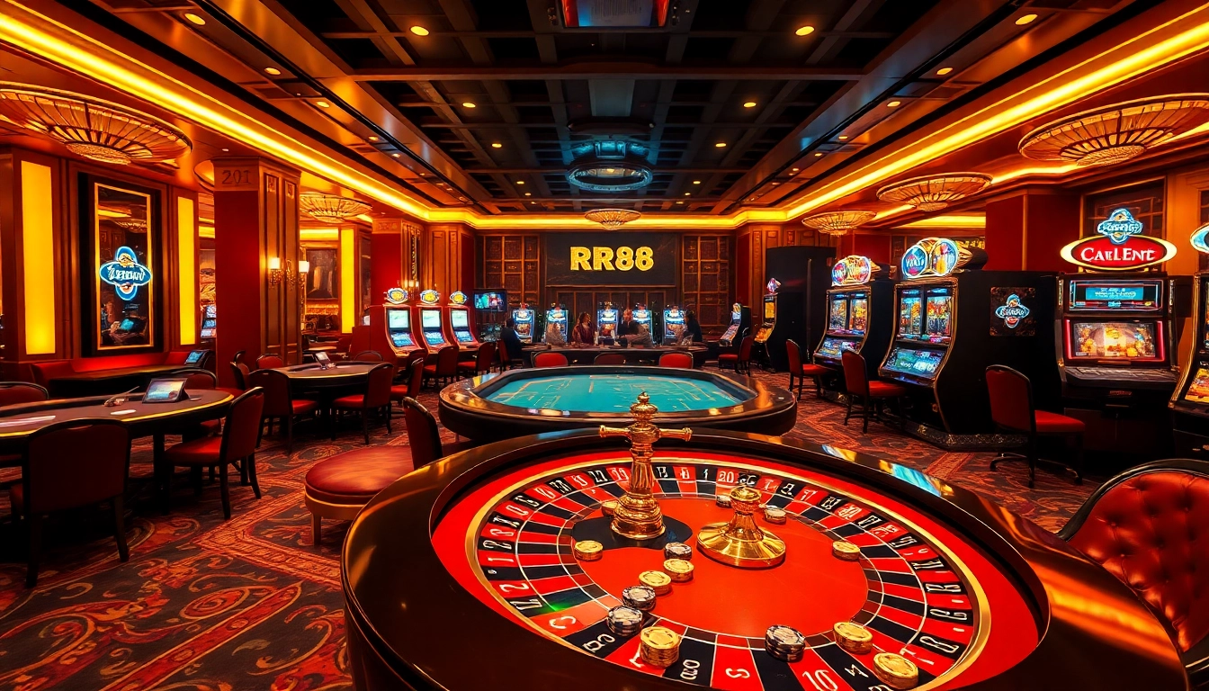 Experience the excitement of high-stakes play in the luxurious RR88 VIP casino area.