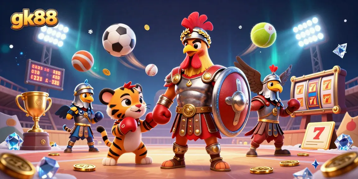 Engage with gk88 casino's thrilling gaming scene showcasing action-packed elements.