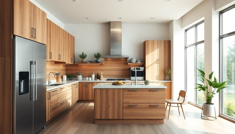 Küchenstudio in Frankfurt am Main mit modernem Design und hellem Licht.