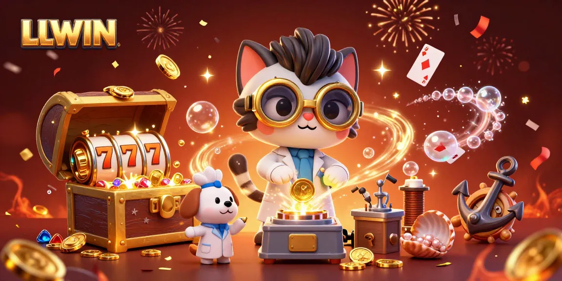 Experience thrilling wins with LLWIN in this exciting, vibrant casino scene!