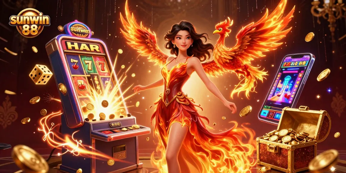 Play exciting games at sunwin 88, featuring vibrant characters and thrilling casino elements.