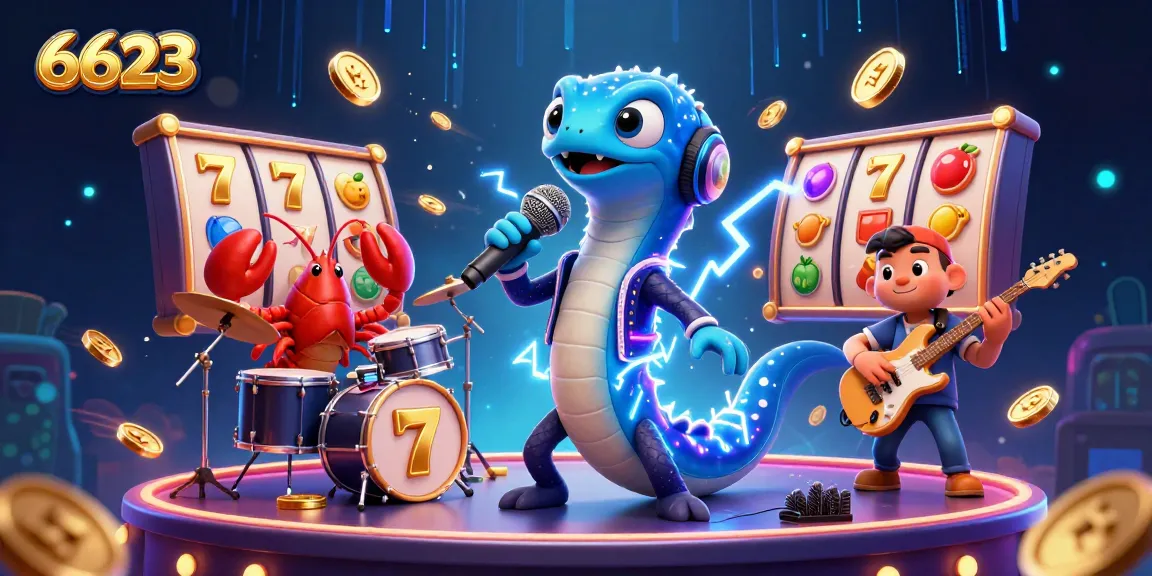 Engage in thrilling gameplay with 6623 at an underwater casino featuring dynamic slot reels and marine creatures!