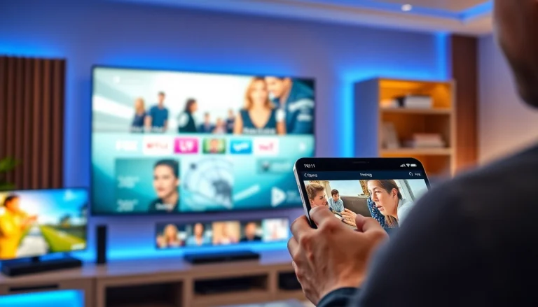 IPTV Anbieter zeigt moderne Technologien in einem eleganten Arbeitsbereich.
