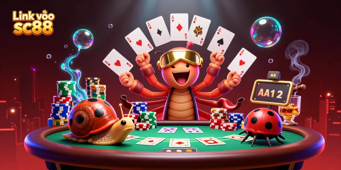 Engage with the thrilling atmosphere of Link vào sc88 as you join the cartoon heroes in a vibrant casino scene filled with excitement.