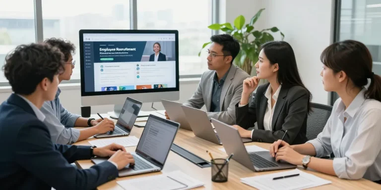 Mitarbeiter finden durch effektive Teamarbeit in modernem Büro.