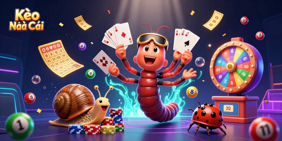 Experience Kèo Nhà Cái gameplay with a lively 3D illustration showcasing unique characters and dynamic elements.