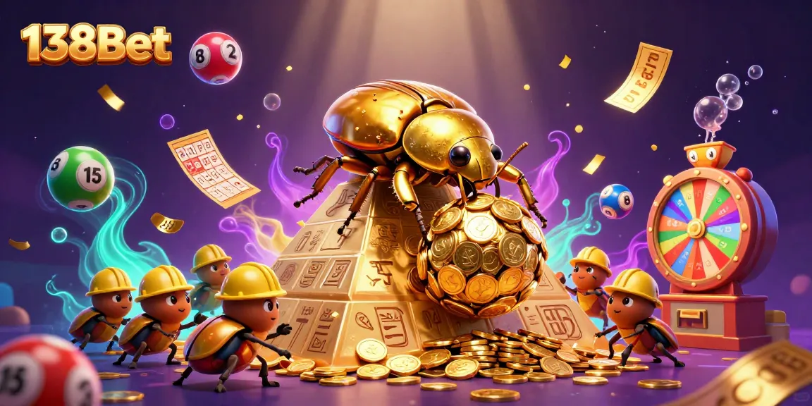 Experience thrilling gambling fun with 138Bet in a vibrant casino-themed scene.