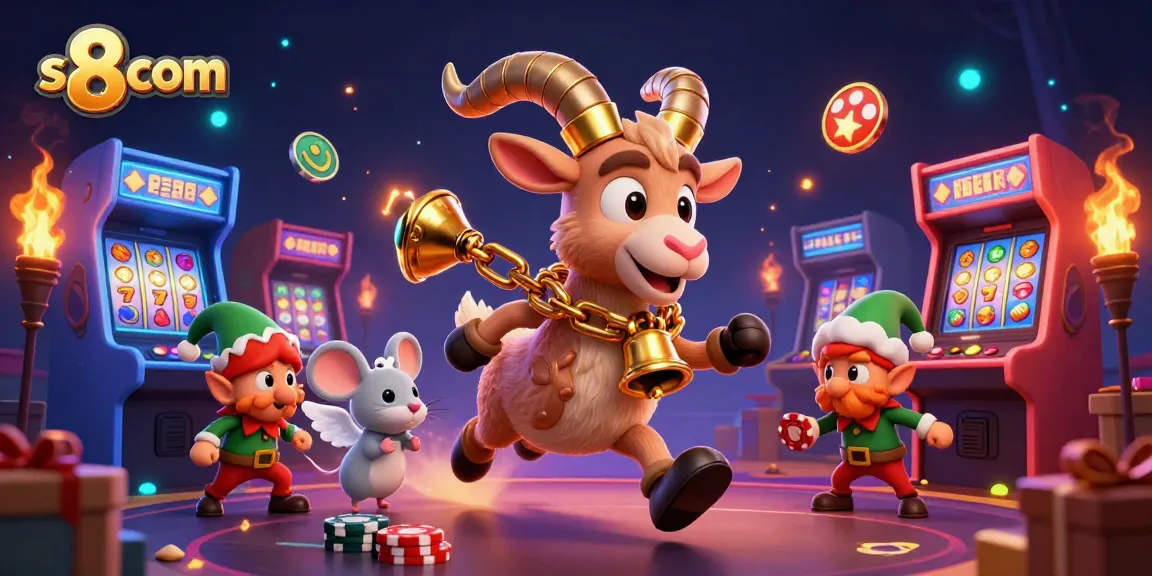 Play games at s8 com with festive characters indulging in casino excitement.